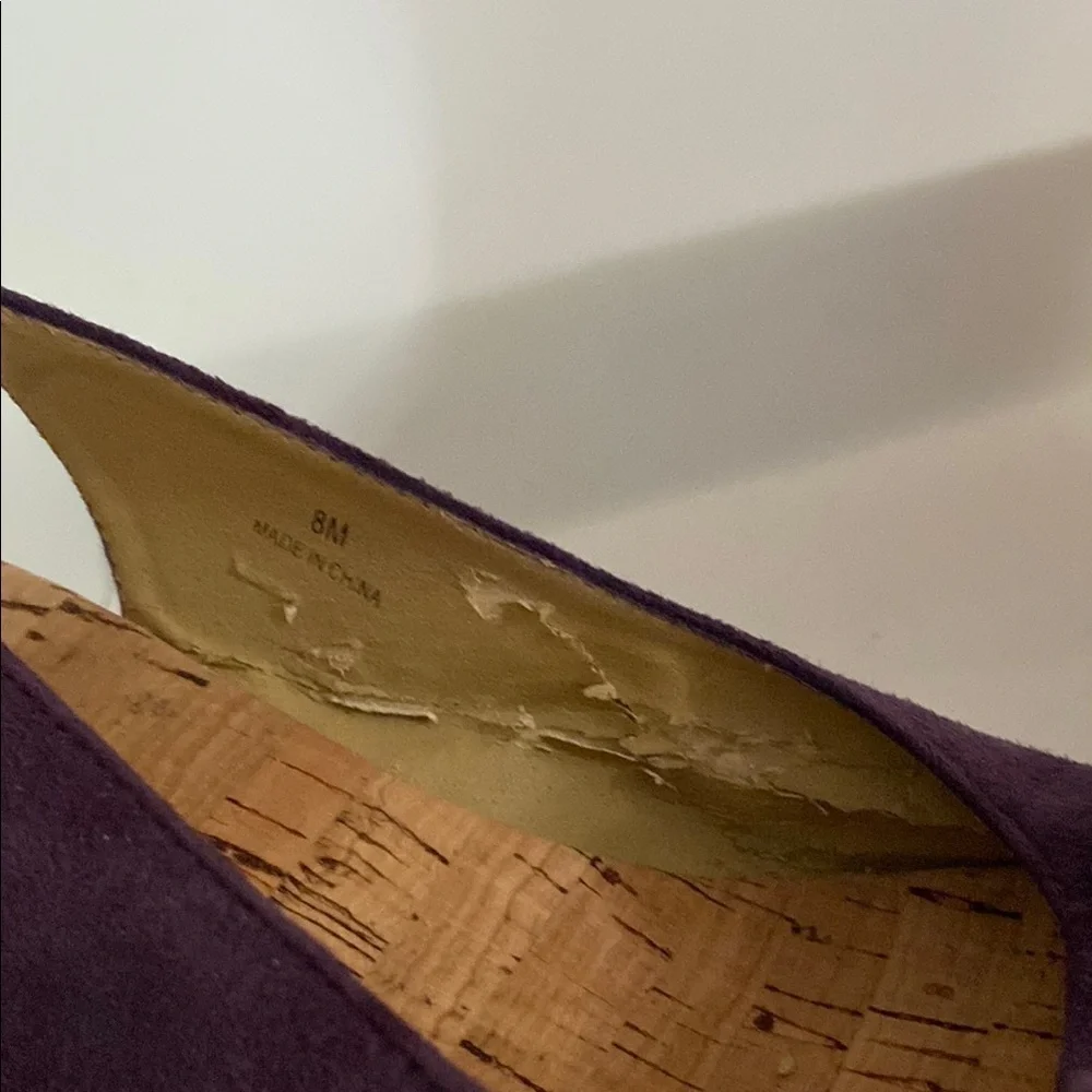 Moda Purple Platform Shoes with Cork Base